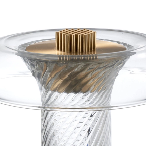 LED stolní lampa CLARO Step into Design moderní skleněná průhledná do obýváku a ložnice