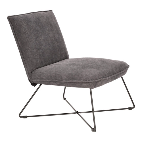 Šedé křeslo Moana z manšestru do obýváku moderní skandinávský snadno čistitelný