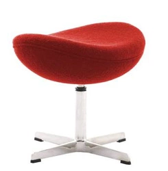 Čalouněný taburet Jajo kašmír červený inspirovaný Egg do moderního obýváku D2.DESIGN