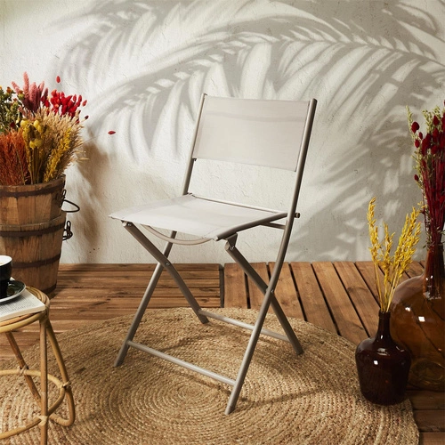 Skládací venkovní židle Elba béžová