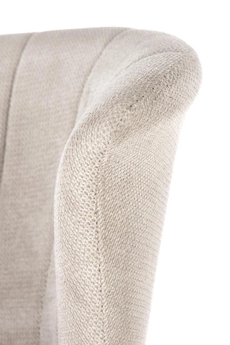 Barová židle Cossio sametová béžová s opěrkou otočná výškově nastavitelná moderní do kuchyně Intesi