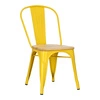 Židle Paris Wood žlutá, sedák borovice natural