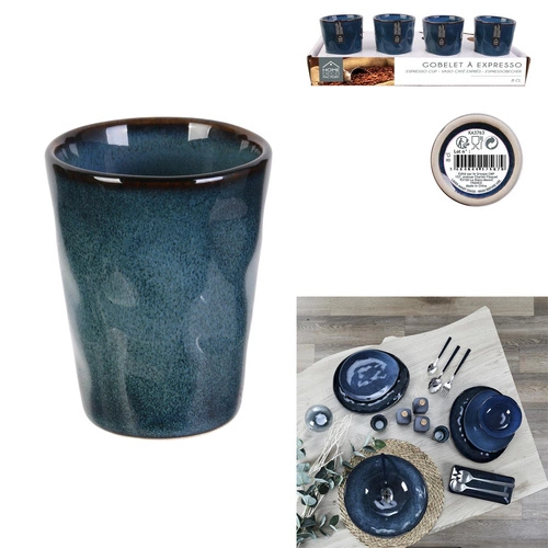Keramický espresso šálek Laguna modrý 80ml Intesi – stylový hrnek na kávu jako dárek
