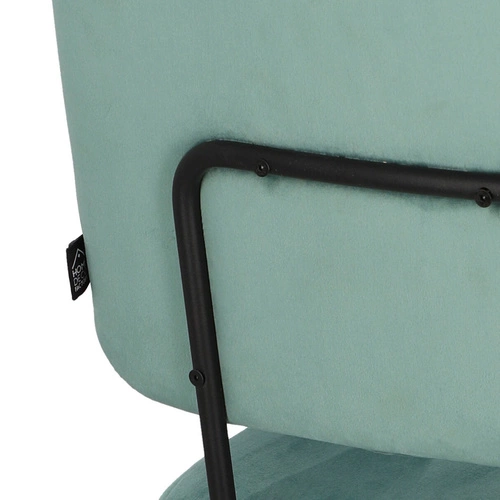 Čalouněná židle Adele Intesi sametová na lyžinách šedá moderní do jídelny a obýváku