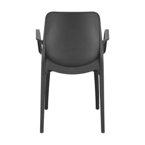 Zahradní židle Ginevra SCAB Design antracitová s područkami, stohovatelná, moderní