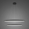 Led kruhy závěsná lampa č.2 80cm 4K černá