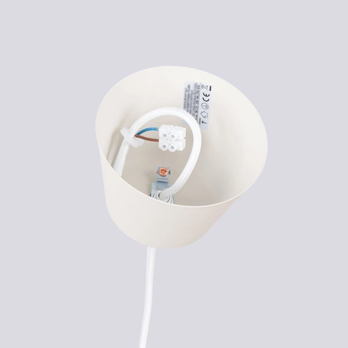 Moderní závěsné světlo BILO béžové kovové do obýváku a ložnice 35 cm SOLLUX