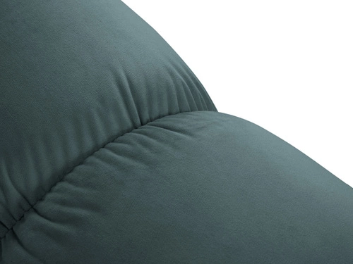 Modrá sametová taburetka Bellis prošívaná glamour do obýváku a ložnice 94x94 cm