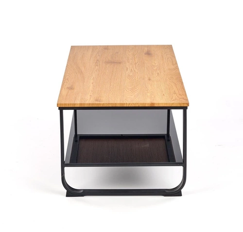 Konferenční stolek Gartas loftový obdélníkový dubový s policí do obýváku 105x55 cm Intesi