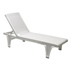 Zahradní lehátko Tahiti SCAB Design bílé moderní polohovatelné z technopolymeru na terasu a zahradu