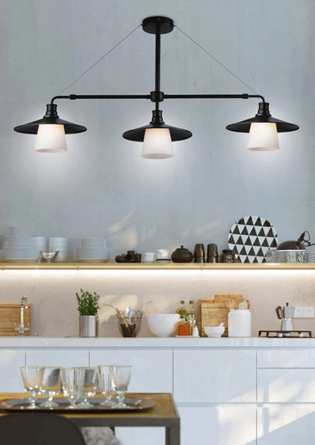 Závěsné svítidlo Loft 3 světla černé sklo do obýváku a nad stůl CANDELLUX