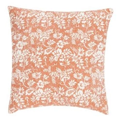 Dekorační polštář do obýváku Flower Garden 45x45 oranžový moderní Intesi