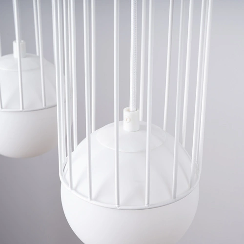 BRINA 3L moderní bílý závěsný lustr do obýváku a jídelny trojitý SOLLUX