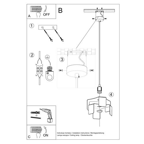 Závěsné svítidlo Tulip černé moderní kovové do obýváku, kuchyně a nad stůl 24 cm