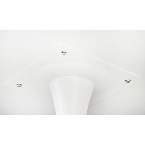 Kulatý jídelní stůl 90 cm Simplet Skinny White moderní bílý na jedné noze do kuchyně a jídelny