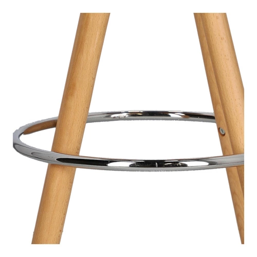 Barová židle Nord černá s opěrkou do kuchyně a k ostrůvku, moderní, dřevěná s ekokůží Intesi