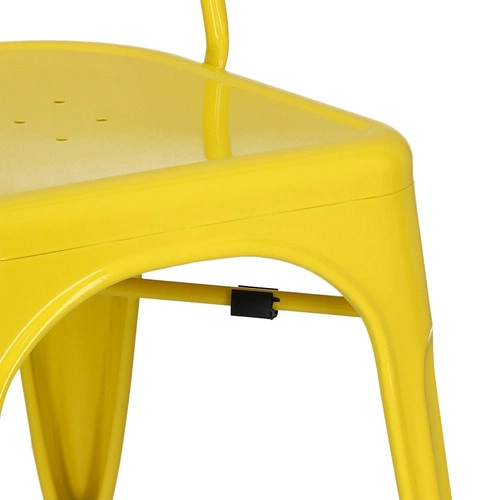 Kovová žlutá židle Paris ve stylu Tolix do jídelny a kuchyně industriální D2.DESIGN