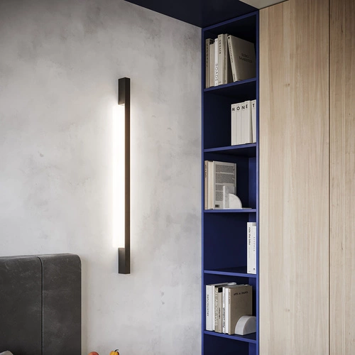 Nástěnné LED svítidlo SAPPO M moderní černé hliníkové 120 cm do obýváku a ložnice