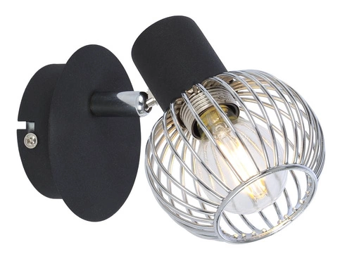 Nástěnná lampa Oslo 1x40W E14 černá/chromová