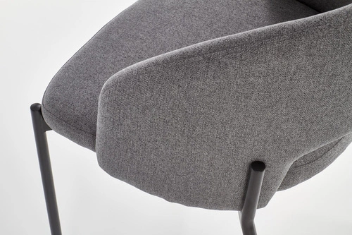 Čalouněná židle Humber šedá Intesi do jídelny a obýváku moderní na černých nohách