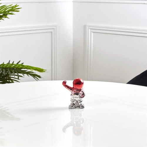 Keramická dekorativní figurka Astronaut červený Intesi moderní do obýváku jako dárek