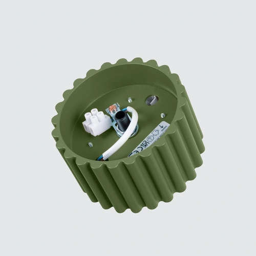 Stropní svítidlo AURA 1 olivově zelené moderní do kuchyně a obýváku hliník 10 cm