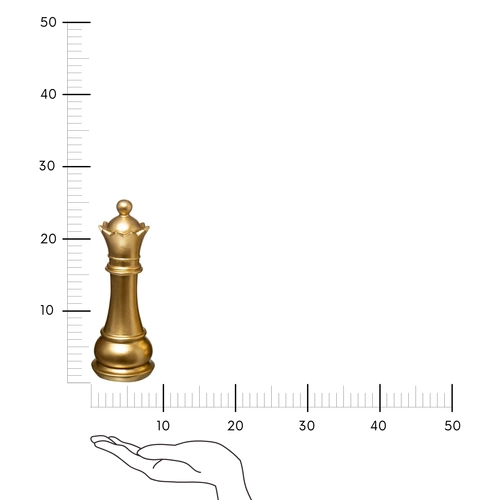 Dekorace Šachy Dáma zlatá 25,5cm