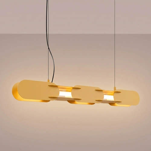 Závěsné LED svítidlo CHAIN 91 žluté moderní do obývacího pokoje nad stůl