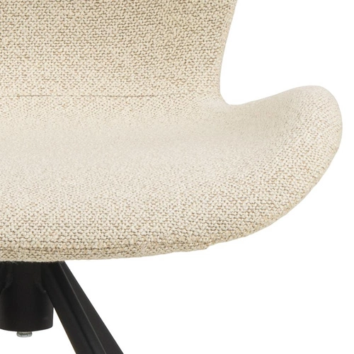 Otočná židle Batilda krémová bouclé Actona do jídelny a kanceláře moderní čalouněná