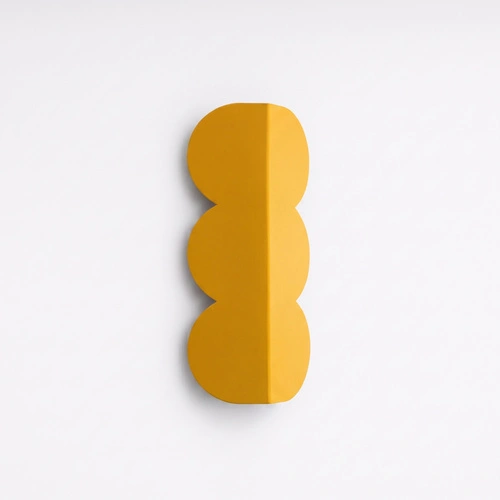 Nástěnné svítidlo BISCUIT žluté moderní do obývacího pokoje hliníkové