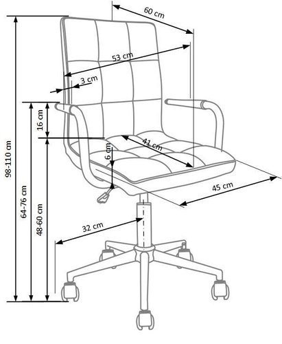 Ergonomická kancelářská otočná židle Mooni XL šedá sametová s područkami k pracovnímu stolu