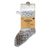 Intesi šedé domácí ponožky s bambulkami z polyesteru, teplé bačkory 36-41