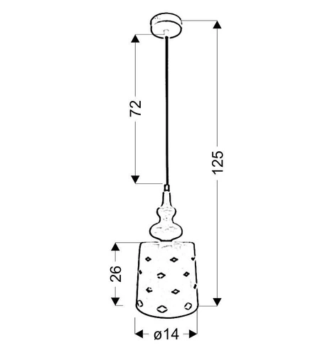 Závěsná lampa Hamp 15/26 1x60W E27 bílá
