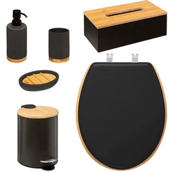 Černá oválná stojící mýdlenka do koupelny moderní 5five simply smart