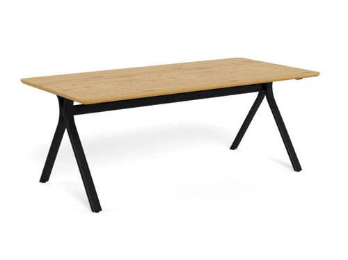 Stůl Bristol 200x100 dubový do jídelny moderní na černých nohách