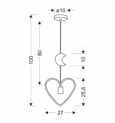 Dětské závěsné svítidlo Single HM růžové a bílé klasické nastavitelné CANDELLUX