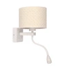 Nástěnná lampa Polo bílá 1x40W E27+2W LED stínidlo krémová