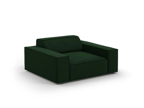 Relaxační křeslo Jodie samet tmavě zelená moderní křeslo do obýváku BESO LUX