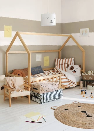 Dětské povlečení Scott Atmosphera 140x200 bouclé bílo-oranžové do dětského pokoje