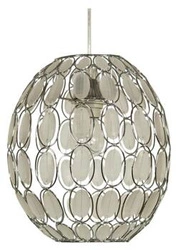 Závěsné svítidlo SeLMa 25 bílá moderní do obýváku a ložnice s krystaly 25 cm