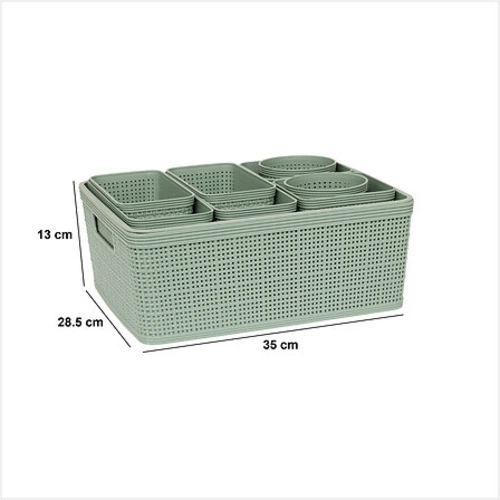 Sada 10 organizérů Orga zelené barvy