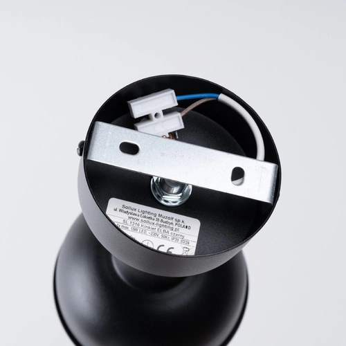 Nástěnná lampa ELBA černá kovová loftová do obýváku a ložnice SOLLUX LIGHTING