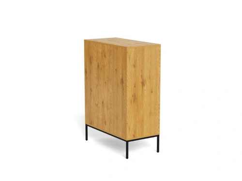 Komoda Palmdale dub přírodní černá moderní 3 zásuvky 80 cm