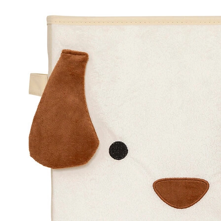 Skládací úložný box do regálu 30x30 Atmosphera Dog béžový na hračky a do dětského pokoje