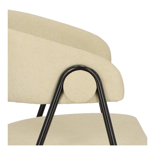 Čalouněná jídelní židle Larisa béžová s područkami v loftovém stylu