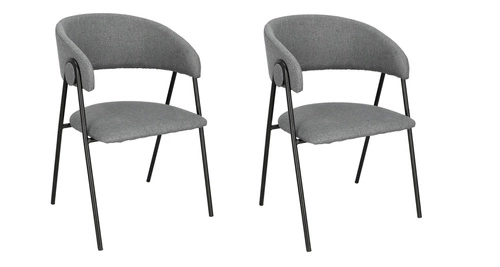 Sada 2 šedých židlí Larisa
