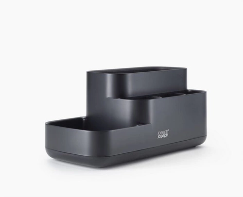 Joseph Joseph EasyStore organizér na kosmetiku do koupelny černý s přihrádkami moderní