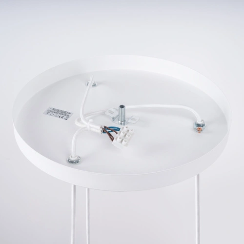 Moderní závěsné svítidlo NICUS 3P bílé do obýváku a jídelny trojité kovové