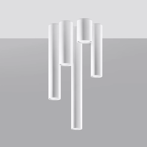 Stropní svítidlo bílé moderní kovové Lagos 60 do obýváku kuchyně a ložnice Sollux