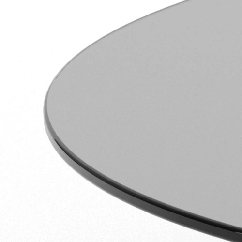Konferenční stolek Samos 80 cm kulatý kouřové sklo černý moderní